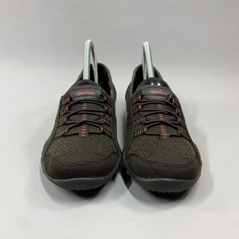 Skechers Breath Easy Shoes Women's Size 7 Brown Relaxed Fit Memory Foam Sneakers